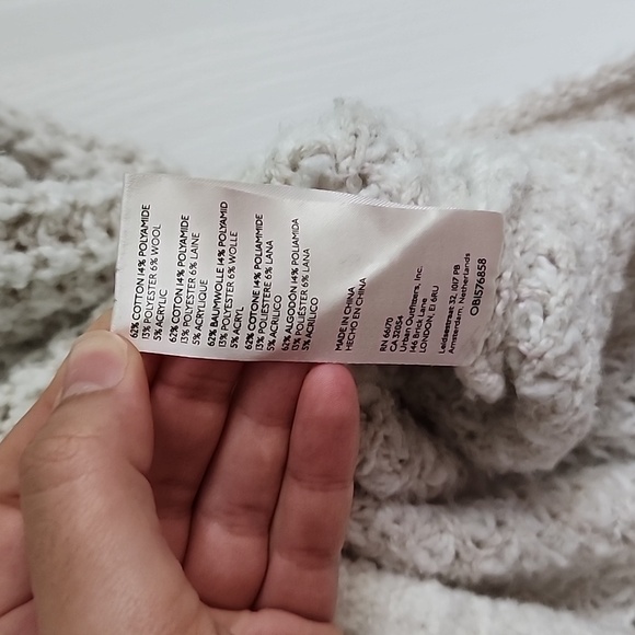 Free People Whistle Henley waffle sweater size medium in cream - Picture 12 of 12